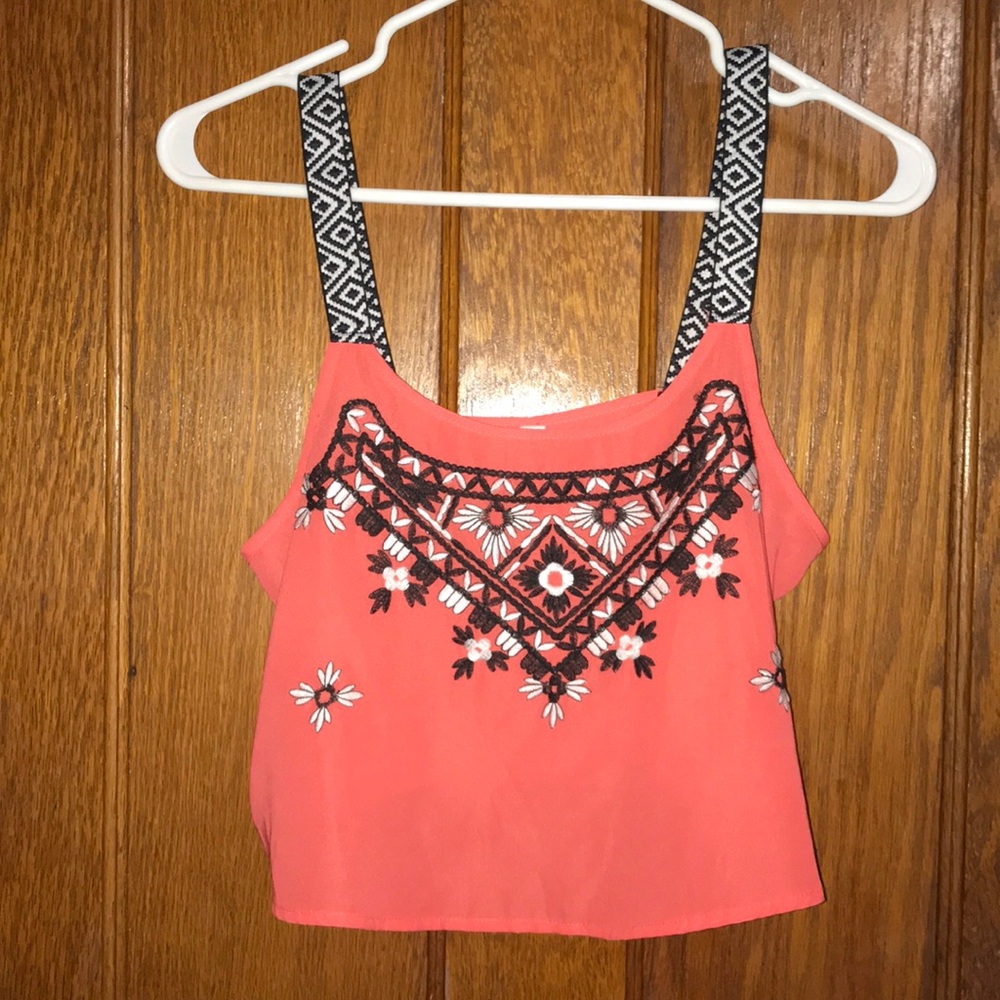 Coral crop top